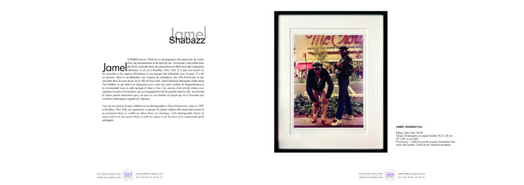 Exposition Photographie @Taxie Gallery / ©Jamel Shabazz
